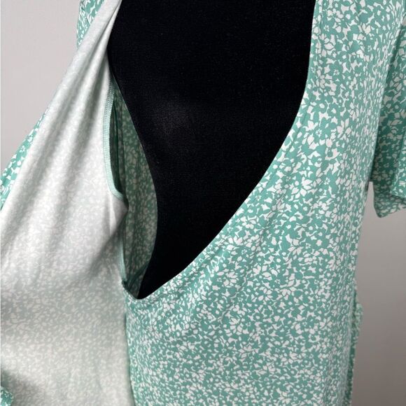 Lands' End Women’s Large Vneck Wrap Midi length Patterned Dress cotton - Picture 13 of 14